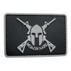 mlsq-bk-tacspec-spartan-rifle-molon-labe-pvc-velcr. TacSpec "Spartan Rifle Molon Labe" PVC Velcro Patch - Black