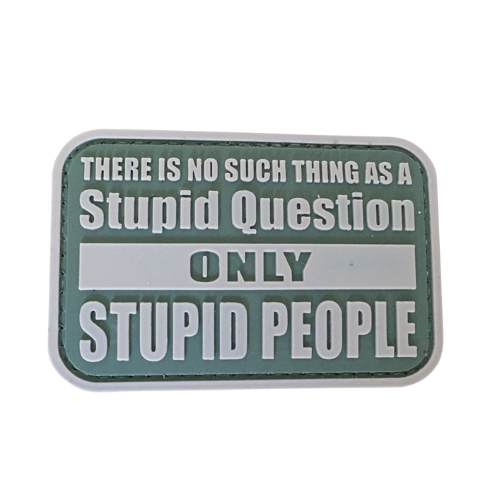 only-og-tacspec-stupid-questions-pvc-velcro-patch-. TacSpec "Stupid Questions" PVC Velcro Patch