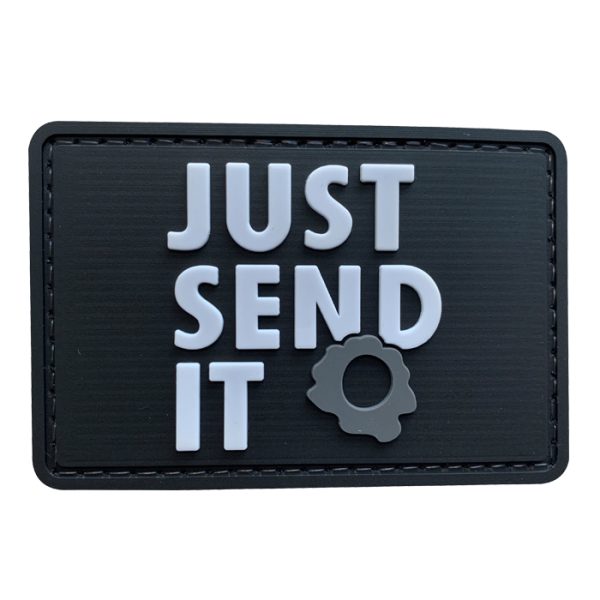 jsi-bk-tacspec-just-send-it-pvc-velcro-patch---bla. TacSpec "Just Send It" PVC Velcro Patch - Black