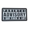 pai-bk-tacspec-parental-advisory-pvc-velcro-patch-. TacSpec "Parental Advisory" PVC Velcro Patch - Black