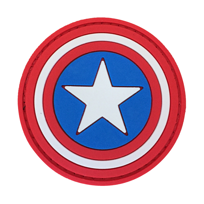 cu-st-tacspec-captain-america-shield-pvc-velcro-pa. TacSpec "Captain America Shield" PVC Velcro Patch