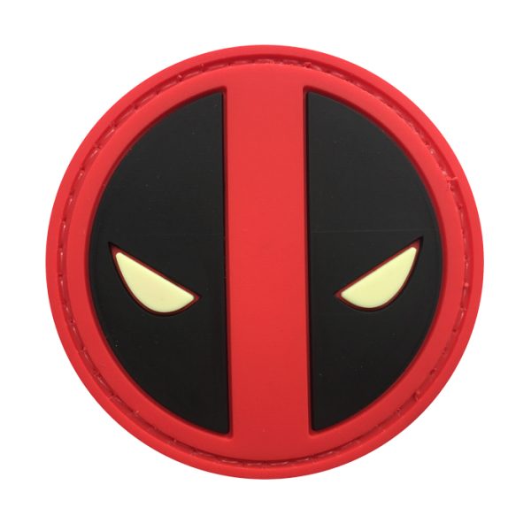 g-syyj-tacspec-deathpool-glow-eyes-pvc-velcro-patc. TacSpec "Deathpool Glow Eyes" PVC Velcro Patch