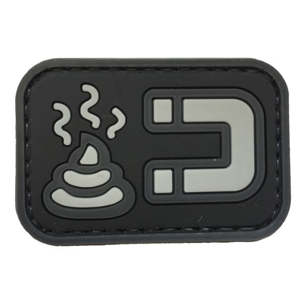 dbct-gr-tacspec-sh-magnet-pvc-velcro-patch---black. TacSpec "Sh* Magnet" PVC Velcro Patch - Black