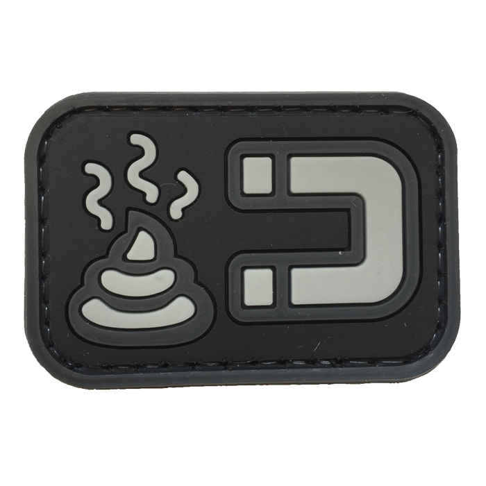 dbct-gr-tacspec-sh-magnet-pvc-velcro-patch---black. TacSpec "Sh* Magnet" PVC Velcro Patch - Black
