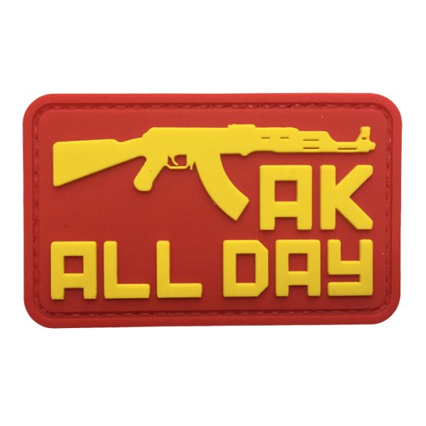 tacspec-ak-all-day-pvc-velcro-patch-001. TacSpec "AK All Day" PVC Velcro Patch