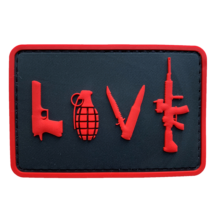 love-qrd-tacspec-love-pvc-velcro-patch-001. TacSpec "Love" PVC Velcro Patch