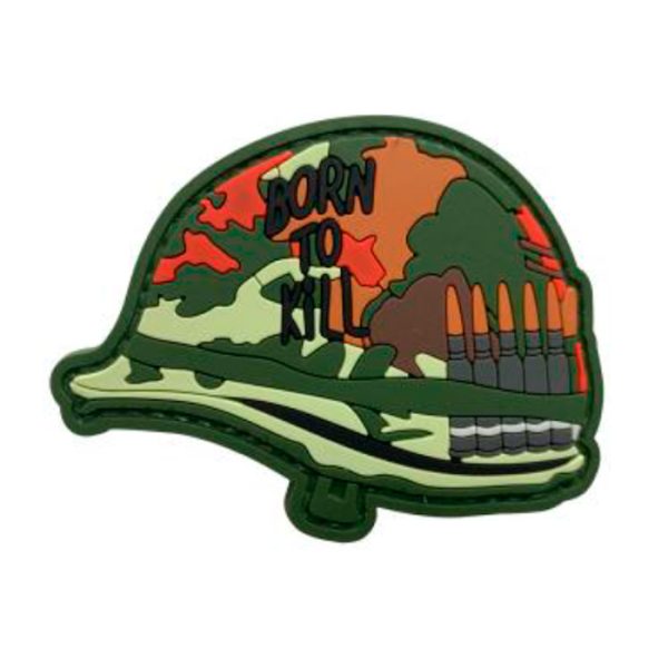 btk-cm-tacspec-born-to-kill-helmet-pvc-velcro-patc. TacSpec "Born to Kill Helmet" PVC Velcro Patch