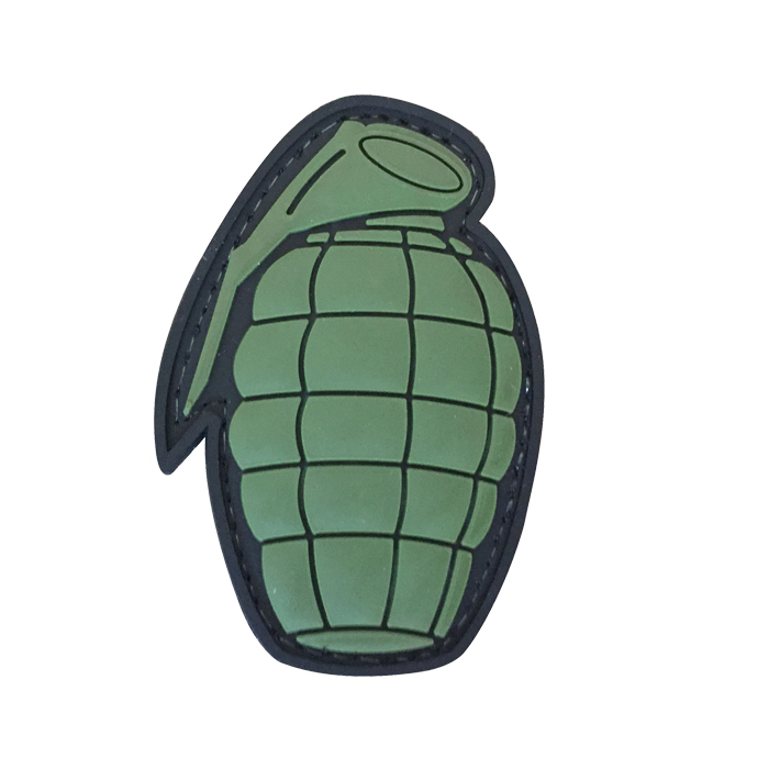 sld-bbk-tacspec-hand-grenade-pvc-velcro-patch-001. TacSpec "Hand Grenade" PVC Velcro Patch