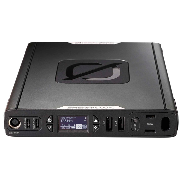 22051-goal-zero-sherpa-100-ac-001. Goal Zero SHERPA 100 AC 94,70Wh 60Hz Modified Sine Wave Inverter Wireless Qi Charging