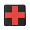 med-rdl-tacspec-medic-cross-pvc-velcro-patch---bla. TacSpec "Medic Cross" PVC Velcro Patch - Black/Red