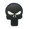 zyt-wh-tacspec-cut-out-punisher-pvc-velcro-patch--. TacSpec "Cut Out Punisher" PVC Velcro Patch - Black