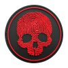 fps-rd-tacspec-fingerprint-skull-pvc-velcro-patch-. TacSpec "Fingerprint Skull" PVC Velcro Patch - Red/Black