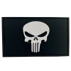 fzyt-bk-tacspec-rectangle-punisher-pvc-velcro-patc. TacSpec "Rectangle Punisher" PVC Velcro Patch - White/Black