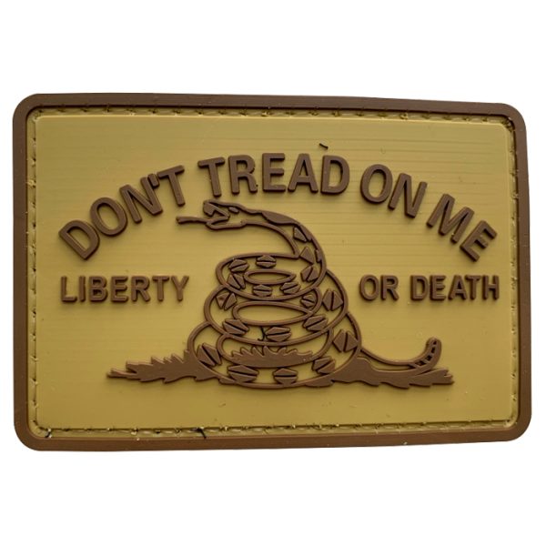 zydtom-tn-tacspec-don't-tread-on-me-pvc-velcro-pat. TacSpec "Don't Tread On Me" PVC Velcro Patch - Tan