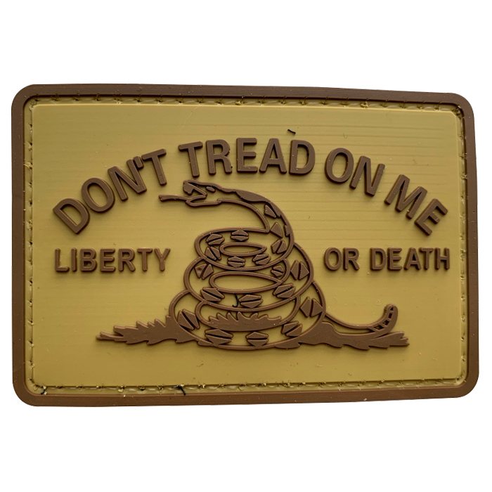 zydtom-tn-tacspec-don't-tread-on-me-pvc-velcro-pat. TacSpec "Don't Tread On Me" PVC Velcro Patch - Tan