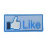 ilike-nv-tacspec-like-button-pvc-velcro-patch---wh. TacSpec "Like Button" PVC Velcro Patch - White/Blue