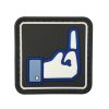 5-bxh-tacspec-square-dislike-button-pvc-velcro-pat. TacSpec "Square Dislike Button" PVC Velcro Patch - Black/Blue/White