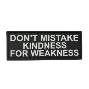 bwh-bk-tacspec-don't-mistake-pvc-velcro-patch. TacSpec "Don't Mistake" PVC Velcro Patch