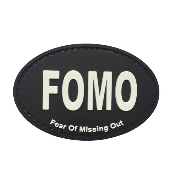 fomo-bk-tacspec-fomo-pvc-velcro-patch. TacSpec "FOMO" PVC Velcro Patch