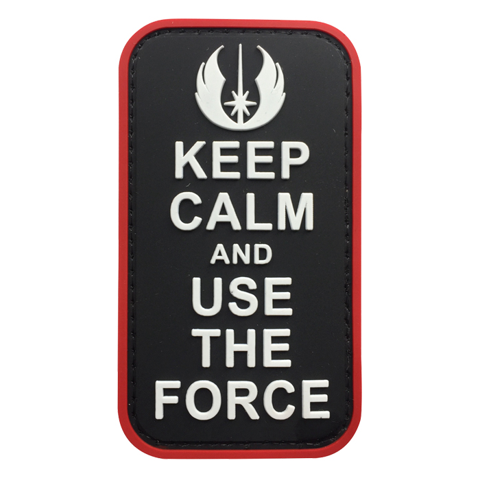ylix-tacspec-keep-calm-and-use-the-force-pvc-velcr. TacSpec "Keep Calm and Use the Force" PVC Velcro Patch