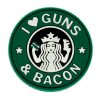 igb-og-guns-and-bacon-pvc-patch-001. TacSpec "I Love Guns and Bacon" PVC Velcro Patch