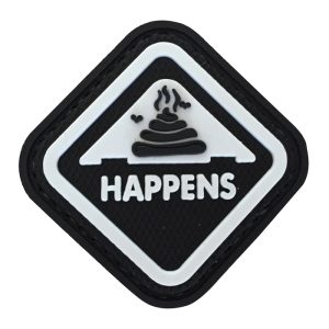cdb-bk-tacspec-sht-happens-pvc-velcro-patch-001. TacSpec "Sh*t Happens" PVC Velcro Patch