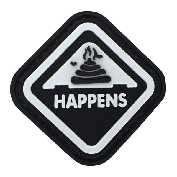 cdb-bk-tacspec-sht-happens-pvc-velcro-patch-001. TacSpec "Sh*t Happens" PVC Velcro Patch