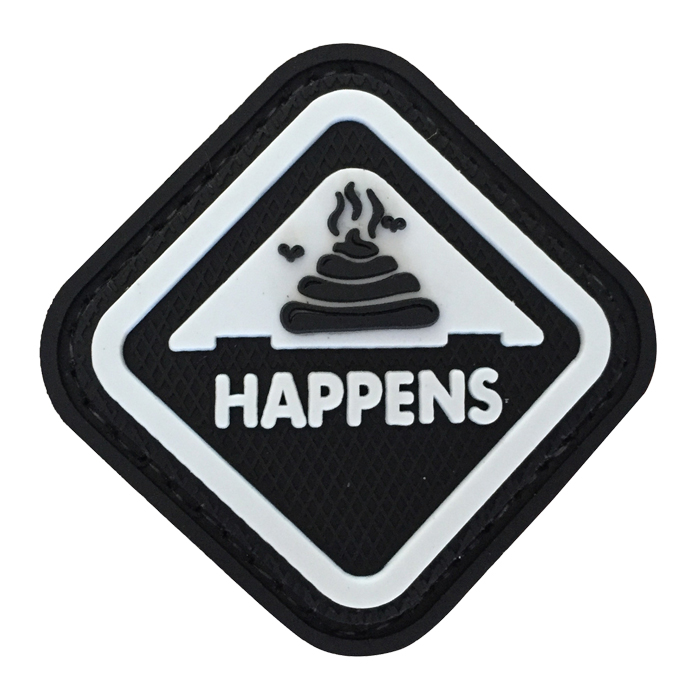 cdb-bk-tacspec-sht-happens-pvc-velcro-patch-001. TacSpec "Sh*t Happens" PVC Velcro Patch