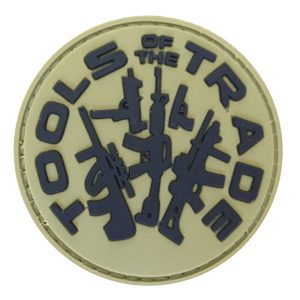 mq-tn-tacspec-tools-of-the-trade-pvc-velcro-patch-. TacSpec "Tools of the Trade" PVC Velcro Patch - Tan