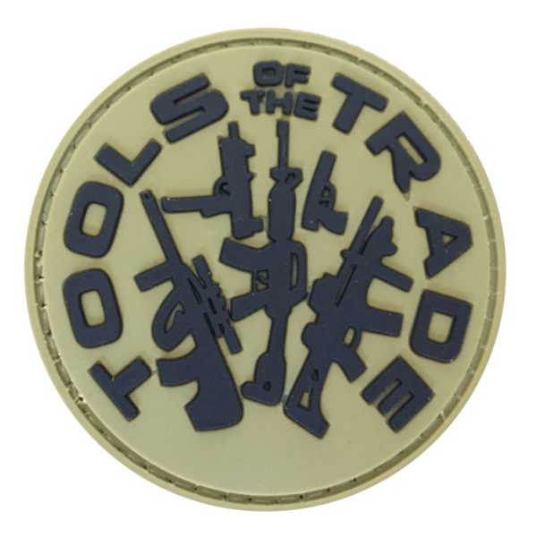 mq-tn-tacspec-tools-of-the-trade-pvc-velcro-patch-. TacSpec "Tools of the Trade" PVC Velcro Patch - Tan