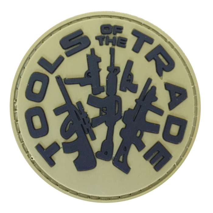 mq-tn-tacspec-tools-of-the-trade-pvc-velcro-patch-. TacSpec "Tools of the Trade" PVC Velcro Patch - Tan