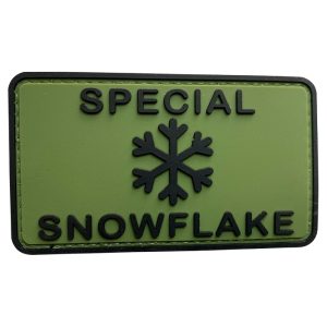 t5xh-og-tacspec-special-snowflake-pvc-velcro-patch. TacSpec "Special Snowflake" PVC Velcro Patch