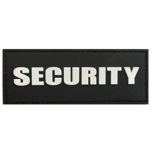 pvcsecurity-tacspec-security-pvc-velcro-patch---wh. TacSpec "Security" PVC Velcro Patch - White/Black