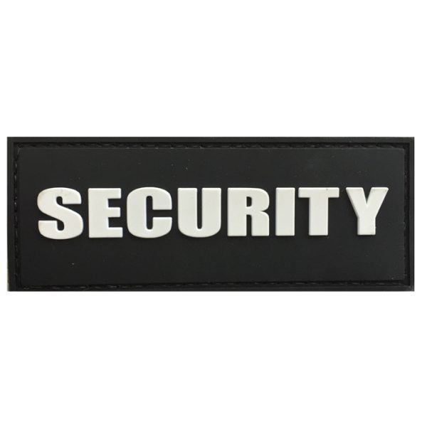 pvcsecurity-tacspec-security-pvc-velcro-patch---wh. TacSpec "Security" PVC Velcro Patch - White/Black