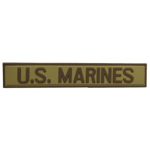 usmc-tn-tacspec-us-marines-pvc-velcro-patch---tan-. TacSpec "U.S. Marines" PVC Velcro Patch - Tan