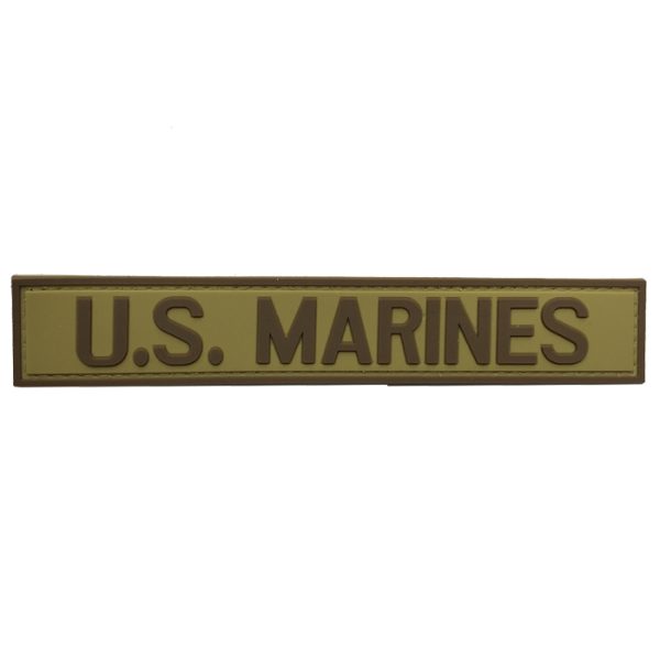 usmc-tn-tacspec-us-marines-pvc-velcro-patch---tan-. TacSpec "U.S. Marines" PVC Velcro Patch - Tan