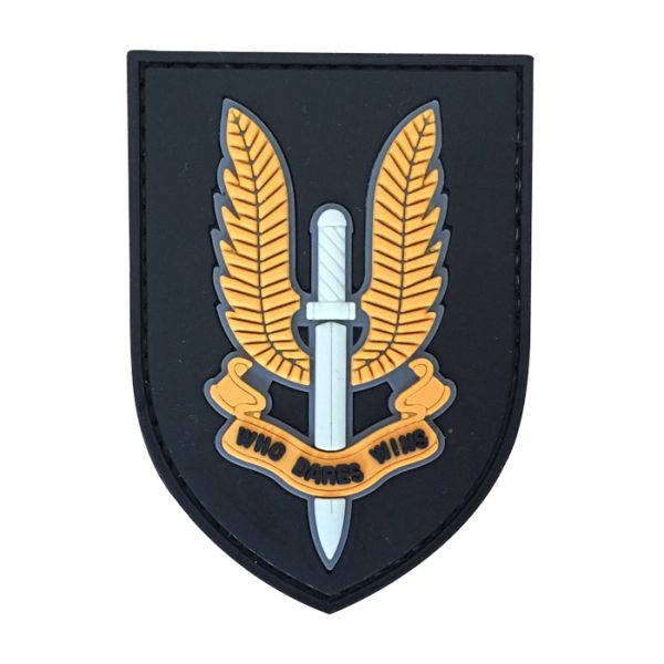 wdw-ye-tacspec-who-dares-wins-pvc-velcro-patch-001. TacSpec "Who Dares Wins" PVC Velcro Patch