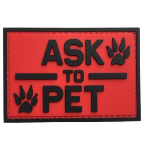pet-rd-tacspec-ask-to-pet-pvc-velcro-patch-001. TacSpec "Ask To Pet" PVC Velcro Patch