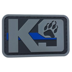 k9lt-gr-tacspec-k9-paw-with-blue-line-pvc-velcro-p. TacSpec "K9 Paw with Blue Line" PVC Velcro Patch