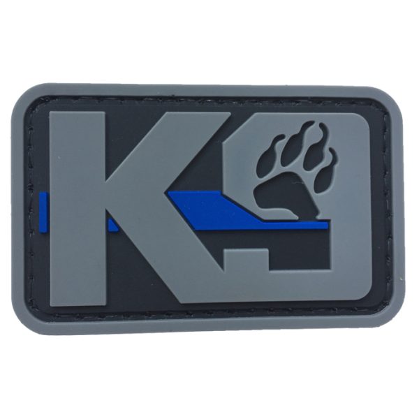 k9lt-gr-tacspec-k9-paw-with-blue-line-pvc-velcro-p. TacSpec "K9 Paw with Blue Line" PVC Velcro Patch