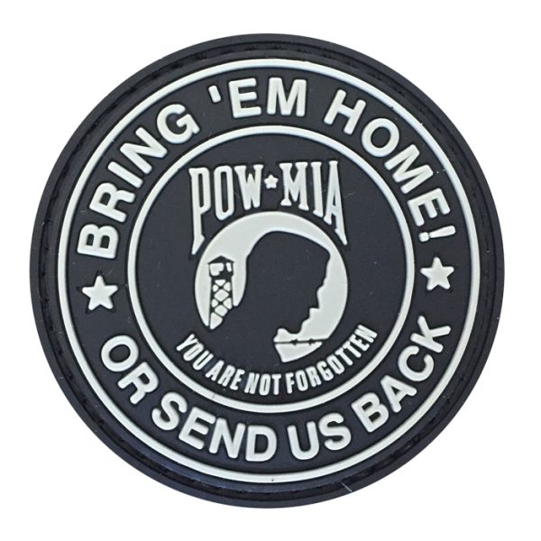 yanf-bk-tacspec-pow---mia-pvc-velcro-patch. TacSpec "POW - MIA" PVC Velcro Patch