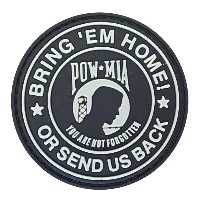 yanf-bk-tacspec-pow---mia-pvc-velcro-patch. TacSpec "POW - MIA" PVC Velcro Patch