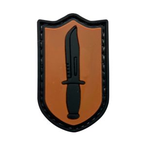 dg-br-tacspec-dagger-pvc-velcro-patch---tan-001. TacSpec "Dagger" PVC Velcro Patch - Tan