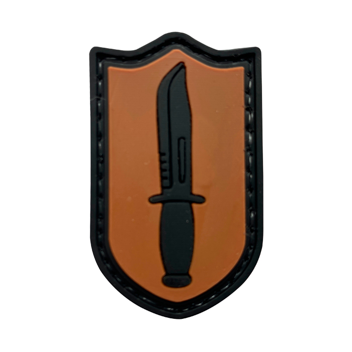 dg-br-tacspec-dagger-pvc-velcro-patch---tan-001. TacSpec "Dagger" PVC Velcro Patch - Tan