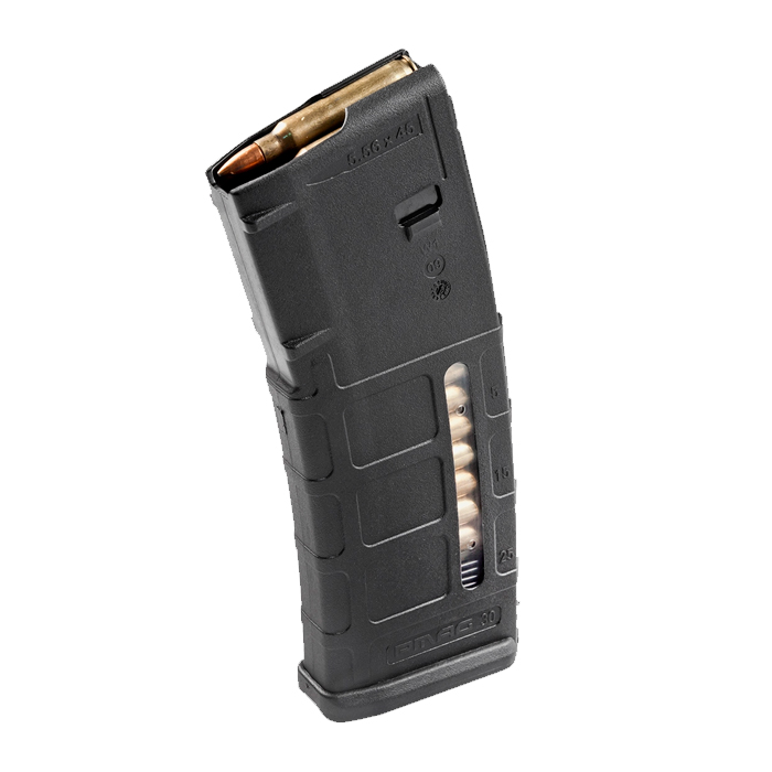 mag570blk-100-003-144-magpul-ar-15-pmag-gen-m2-moe. Magpul AR-15 PMAG Gen M2 MOE Window Mag 223/5.56 30rd - Black