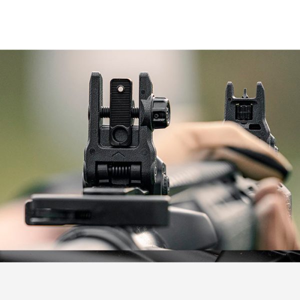100-041-834-100-041-834-magpul-mbus-3-front-&-rear. Magpul MBUS 3 Sight Set Flip-Up Adjustable Polymer for AR-15 - Black