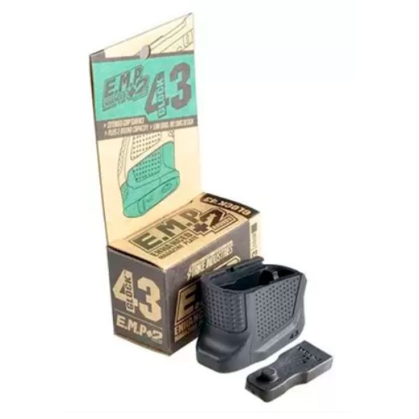 siempg43bk-strike-industries-enhanced-magazine-bas. Strike Industries Extended Magazine Base Plate Glock 43 +2