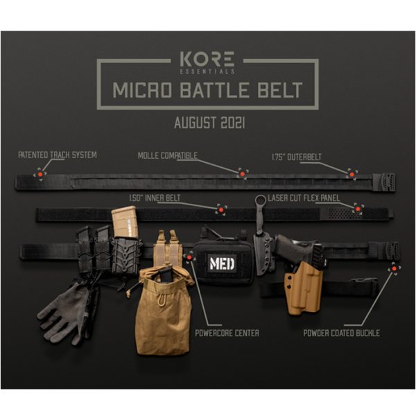 kemabbbk-kore-micro-adjustable-battle-belt---black. Kore Micro Adjustable Battle Belt - Coyote Tan - 24" to 48"