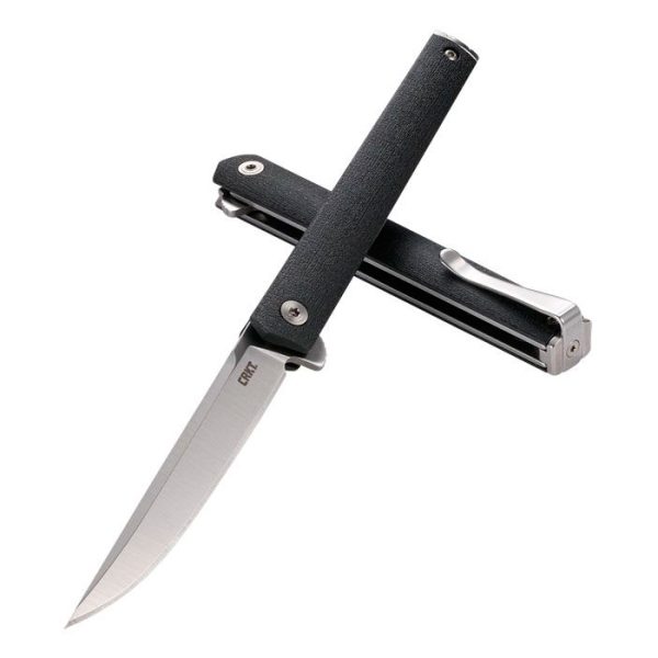 crkt-7097-crkt-ceo-flipper-black-grn-wsatin-blade-. CRKT CEO Flipper Black GRN w/Satin Blade Finish