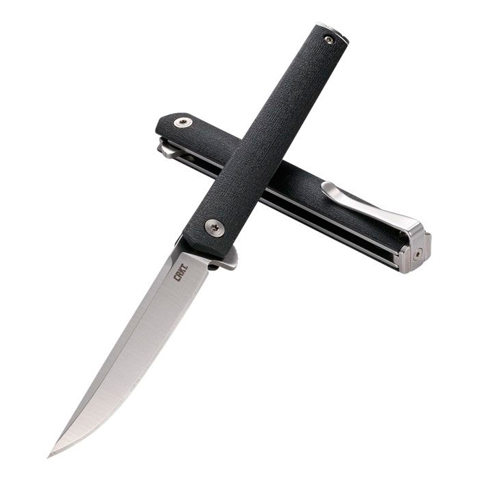crkt-7097-crkt-ceo-flipper-black-grn-wsatin-blade-. CRKT CEO Flipper Black GRN w/Satin Blade Finish